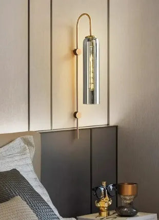 Lumine Elan – Modern Wall Light with Smoked Glass Tube