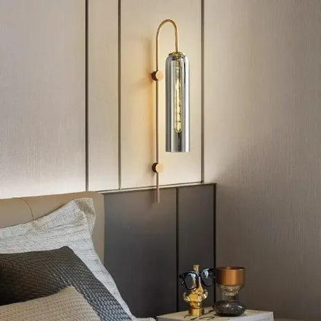 Lumine Elan – Modern Wall Light with Smoked Glass Tube