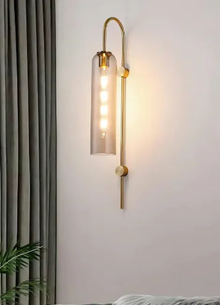 Lumine Elan – Modern Wall Light with Smoked Glass Tube