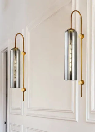Lumine Elan – Modern Wall Light with Smoked Glass Tube