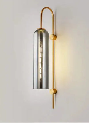 Lumine Elan – Modern Wall Light with Smoked Glass Tube