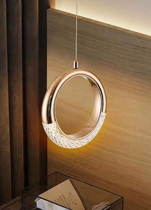 Lumira Ring – Modern Crystal Halo Pendant Light