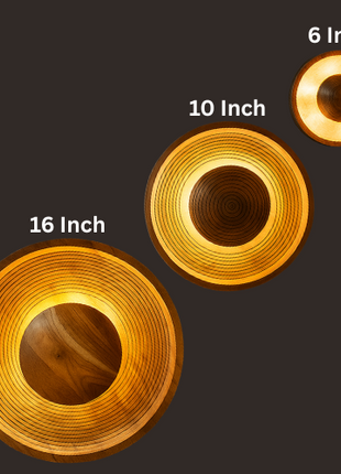 Amberwood Halo – Elegant Wooden Wall Light