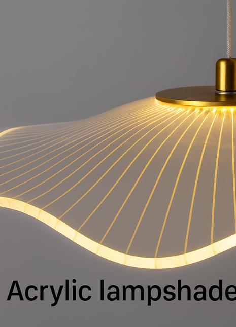 Seraphic Curve Acrylic Pendant Light - Modern Elegance for Your Home
