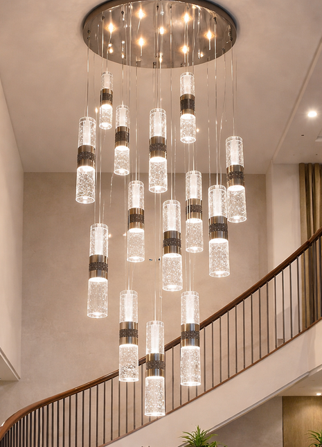 Cosmic Pillars (16 pendants) - Duplex Chandelier