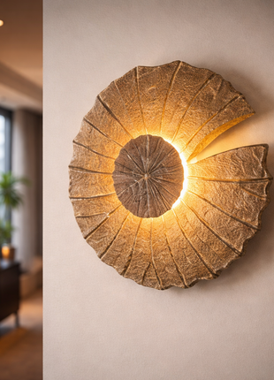 Solar Shell Resin Wall Light