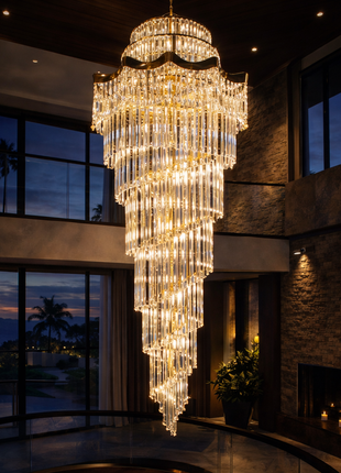 Velmora Grand Cascade - Double Height Chandelier