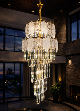 Regent Leaf Majesty - Double Height Chandelier