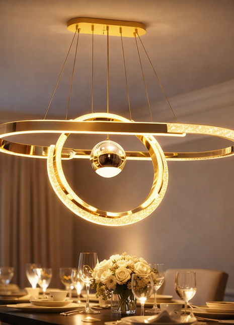 Golden Continuum Chandelier