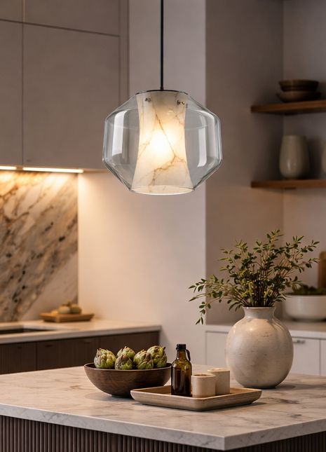 Opaline Pendant – Frosted Glass Designer Light