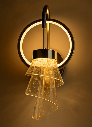 Eclipsera Wall Light – Modern Spiral Glass Wall Lamp for Bedrooms & Living Spaces