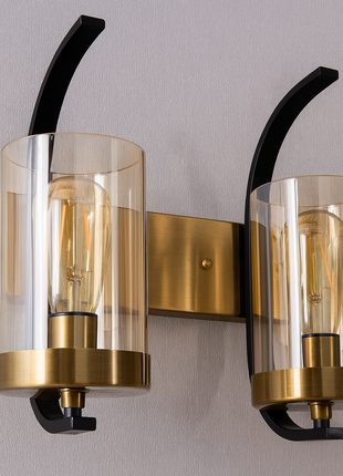 Lume Twin Wall Light – Elegant Dual Glass Sconce