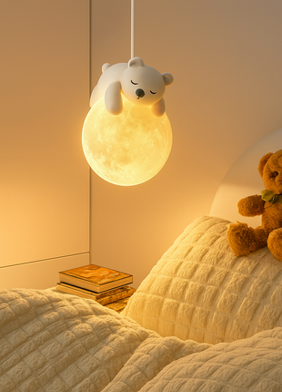 Polar Dreams Pendant Light – Cozy Moonlight Lamp for Kids Bedroom