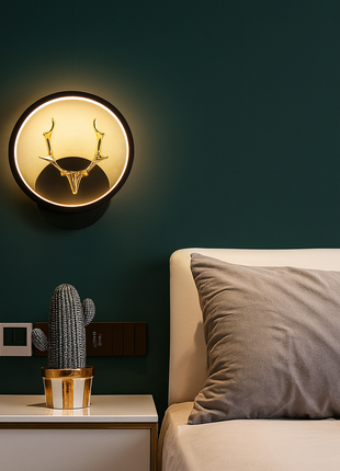 Deer LED Wall Lamp – Round