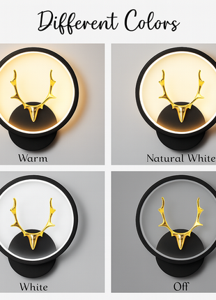 Deer LED Wall Lamp – Round