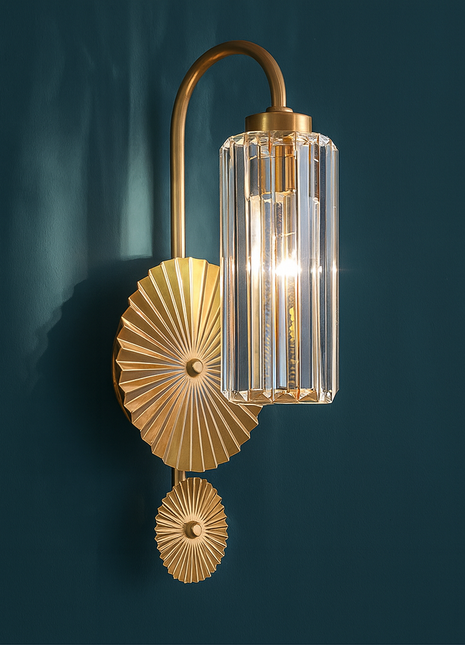 Glinté Crystal Wall Light – Modern Luxury Sconce for Living Room, Bedroom & Hallways