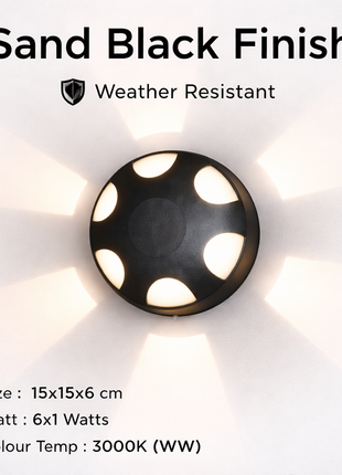 Circular Facade Wall Light – Multi Beam LED Architectural Light