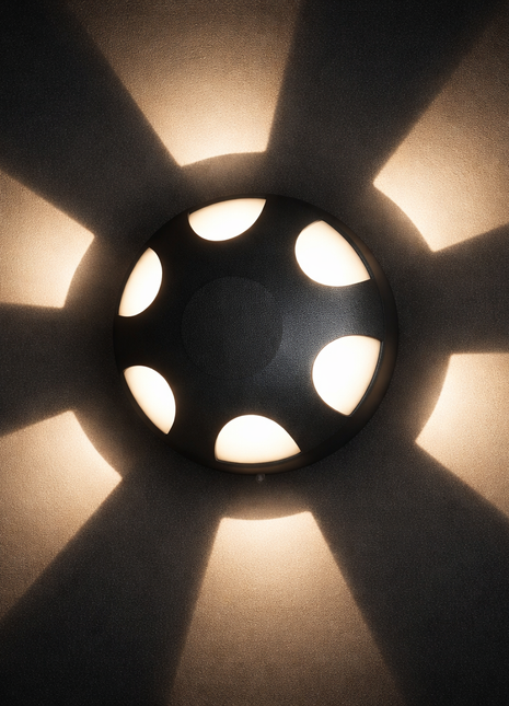 Circular Facade Wall Light – Multi Beam LED Architectural Light