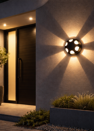 Circular Facade Wall Light – Multi Beam LED Architectural Light