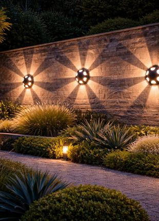 Circular Facade Wall Light – Multi Beam LED Architectural Light