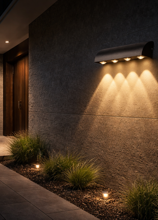 Multi Head LED Wall Light - Exterior Facade Fixture