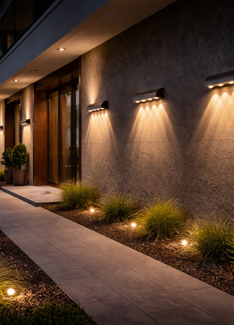 Multi Head LED Wall Light - Exterior Facade Fixture