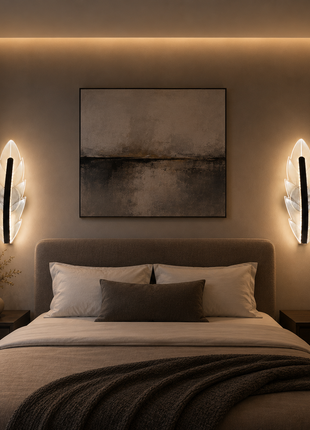 Feathra LED Wall Lamp – The Golden Feather of Radiance