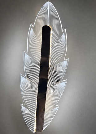 Feathra LED Wall Lamp – The Golden Feather of Radiance