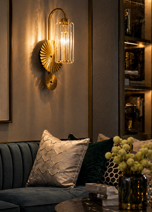 Glinté Crystal Wall Light – Modern Luxury Sconce for Living Room, Bedroom & Hallways