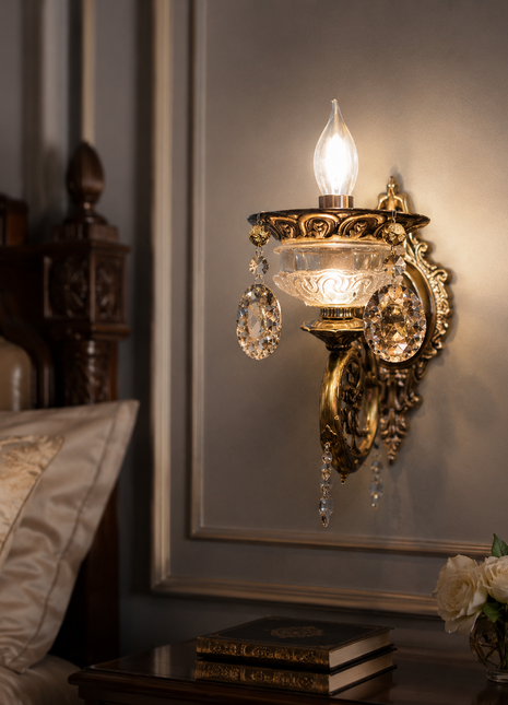 Golden Heritage Sconce - Elegant Wall Lighting for Timeless Décor
