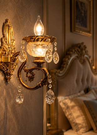 Golden Heritage Sconce - Elegant Wall Lighting for Timeless Décor