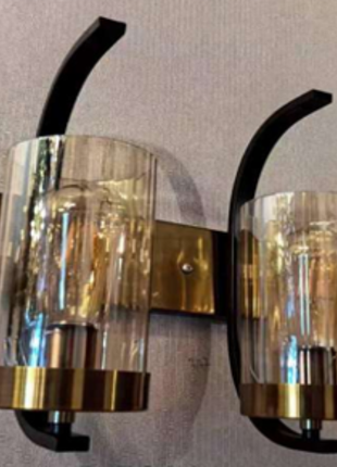 Lume Twin Wall Light – Elegant Dual Glass Sconce