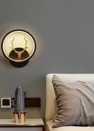Deer LED Wall Lamp – Round