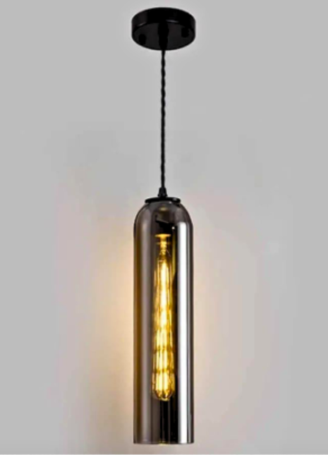 Edison Vault Modern Glass Pendant Light – Sleek Contemporary Glass Tube Design