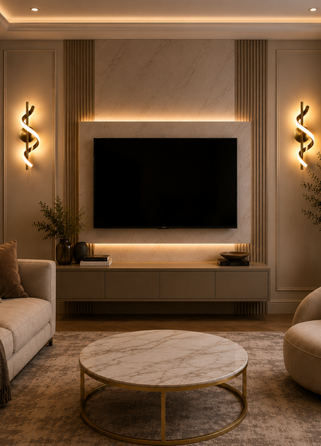 Solis Swirl LED Wall Lamp – Modern Artistic Spiral Design in Gold Finish