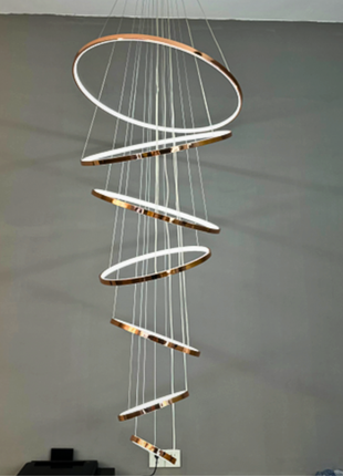 HelixAura Spiral Chandelier (7 Rings)