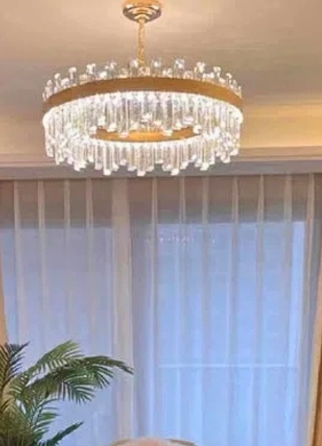 Opulyn Chandelier (550mm) – Crystal Halo Designer Light