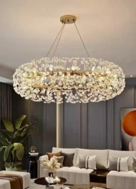 Crystal Flora – Round Chandelier