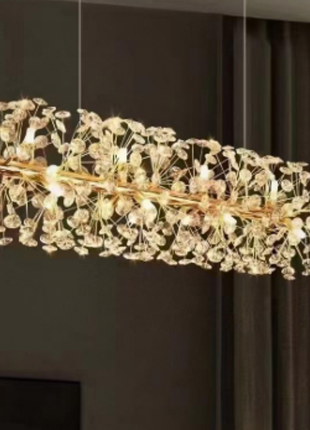 Crystal Flora – Linear Crystal Chandelier