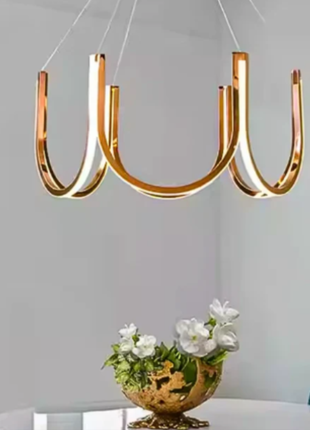 Modula Arc – Modern Minimal Gold Chandelier