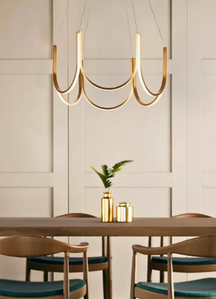 Modula Arc – Modern Minimal Gold Chandelier