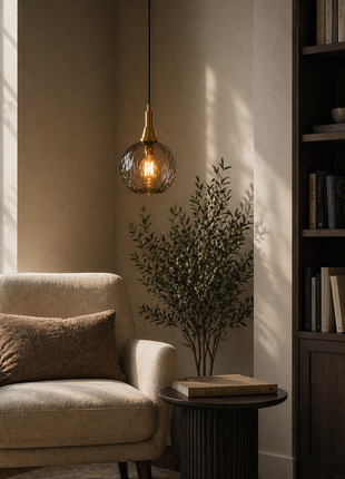 VINTARA SMOKED GLASS PENDANT LIGHT