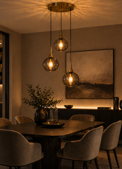 VINTARA SMOKED GLASS PENDANT LIGHT