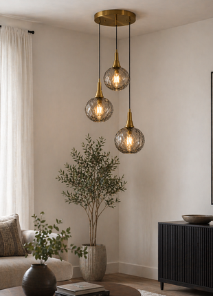 VINTARA SMOKED GLASS PENDANT LIGHT