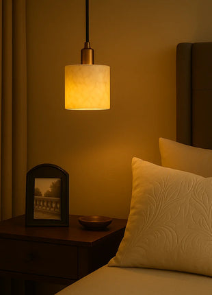 Marblis Glow – Modern Marble Pendant Light with Warm Diffused Illumination