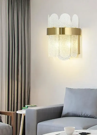 Empyra Bloom – Textured Crystal Wall Light