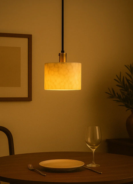 Marblis Glow – Modern Marble Pendant Light with Warm Diffused Illumination