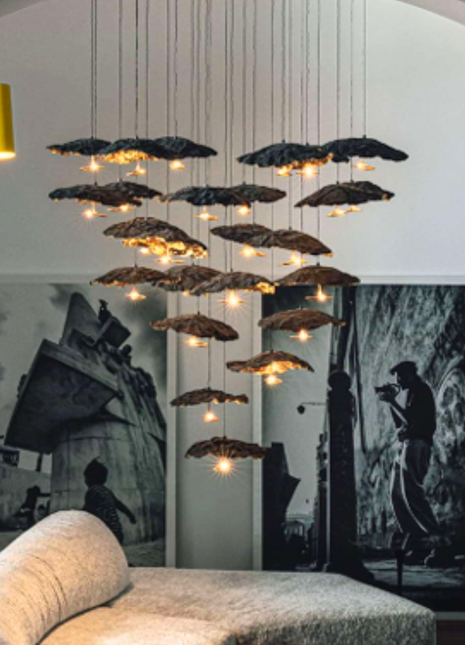 Echo of Earth – (16 pendants ) Duplex Chandelier